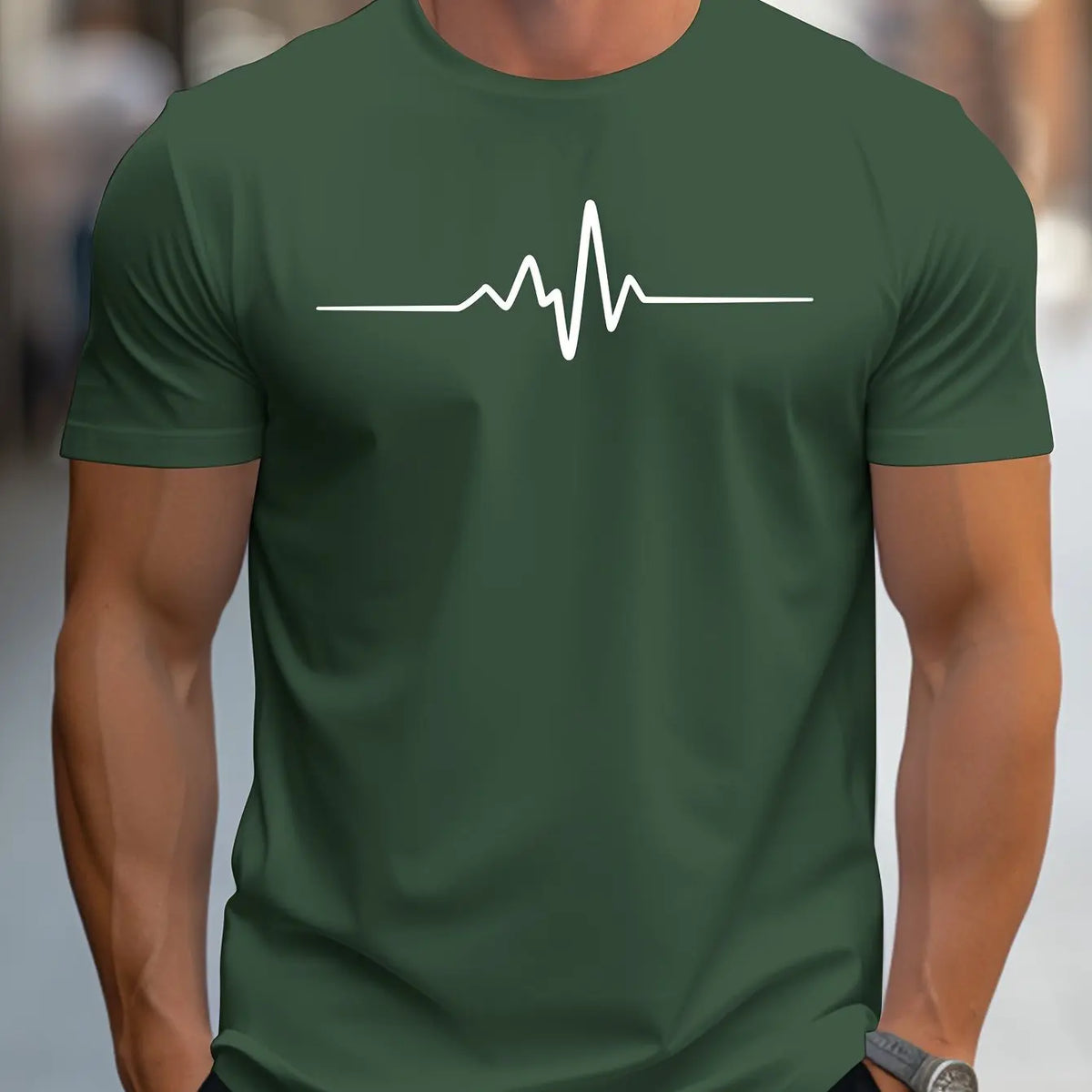 Men'S 100% Cotton Summer Loose Size Creative Graphic Printed Slim Fit Casual Sports round Neck Short Sleeved T-Shirt Top