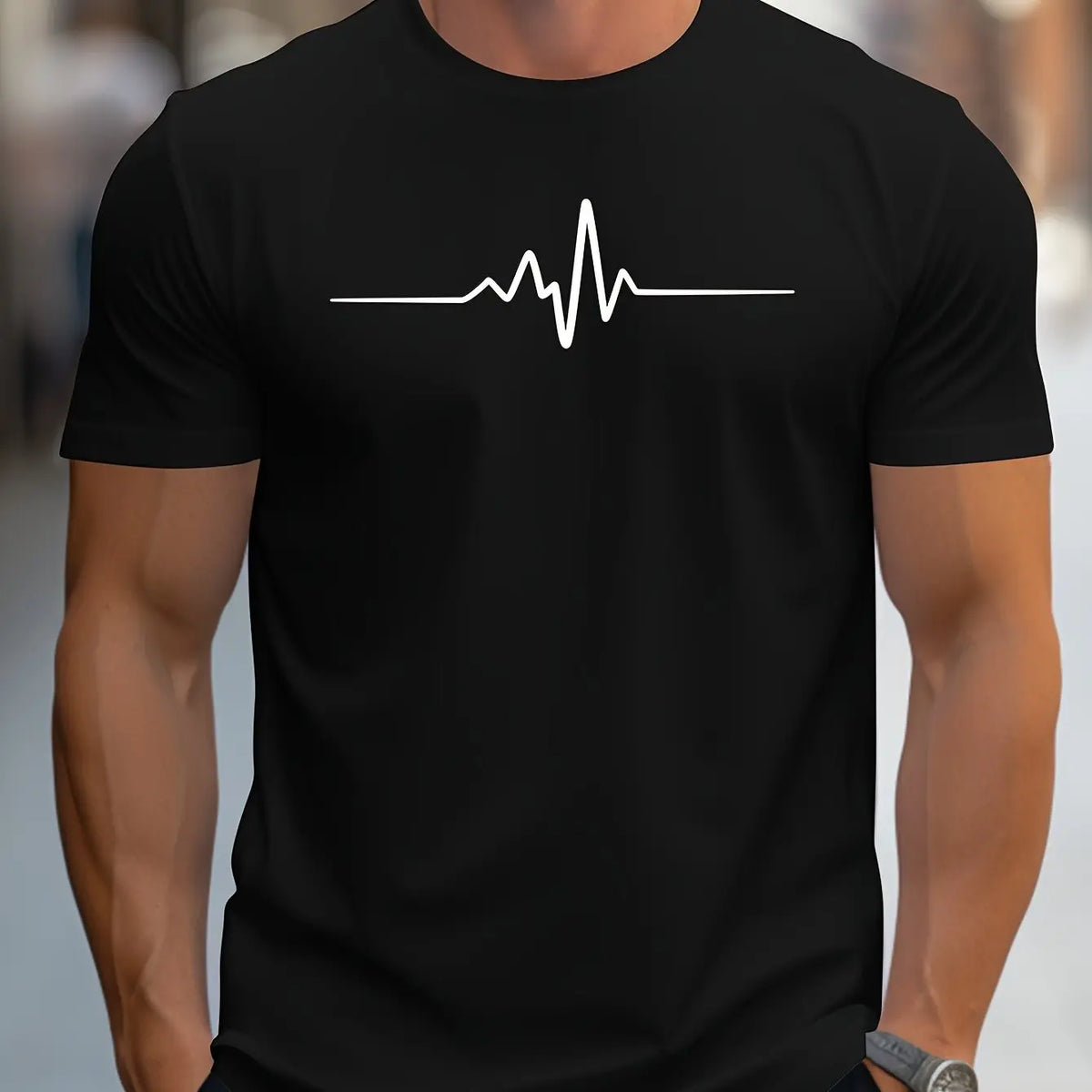 Men'S 100% Cotton Summer Loose Size Creative Graphic Printed Slim Fit Casual Sports round Neck Short Sleeved T-Shirt Top