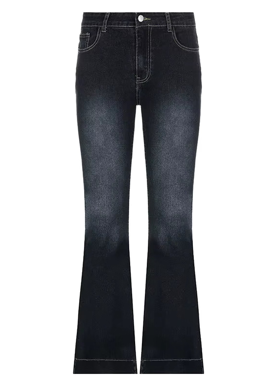 Vintage Low Waist Flare Denim Jeans