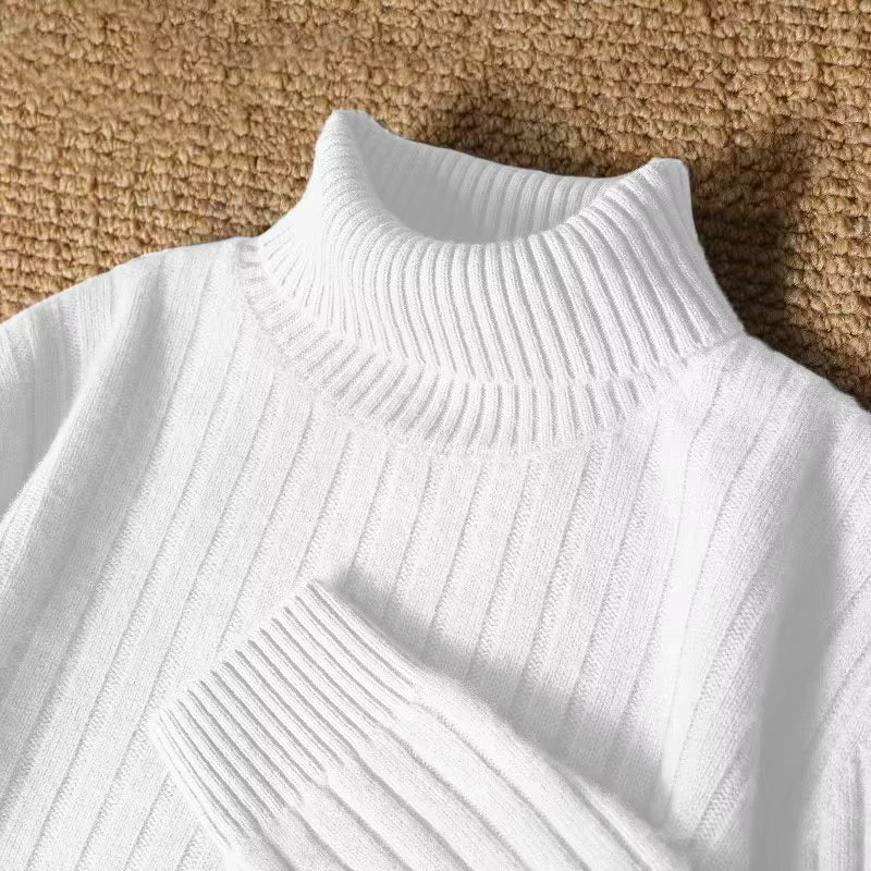 Men’s Striped Turtleneck Sweater