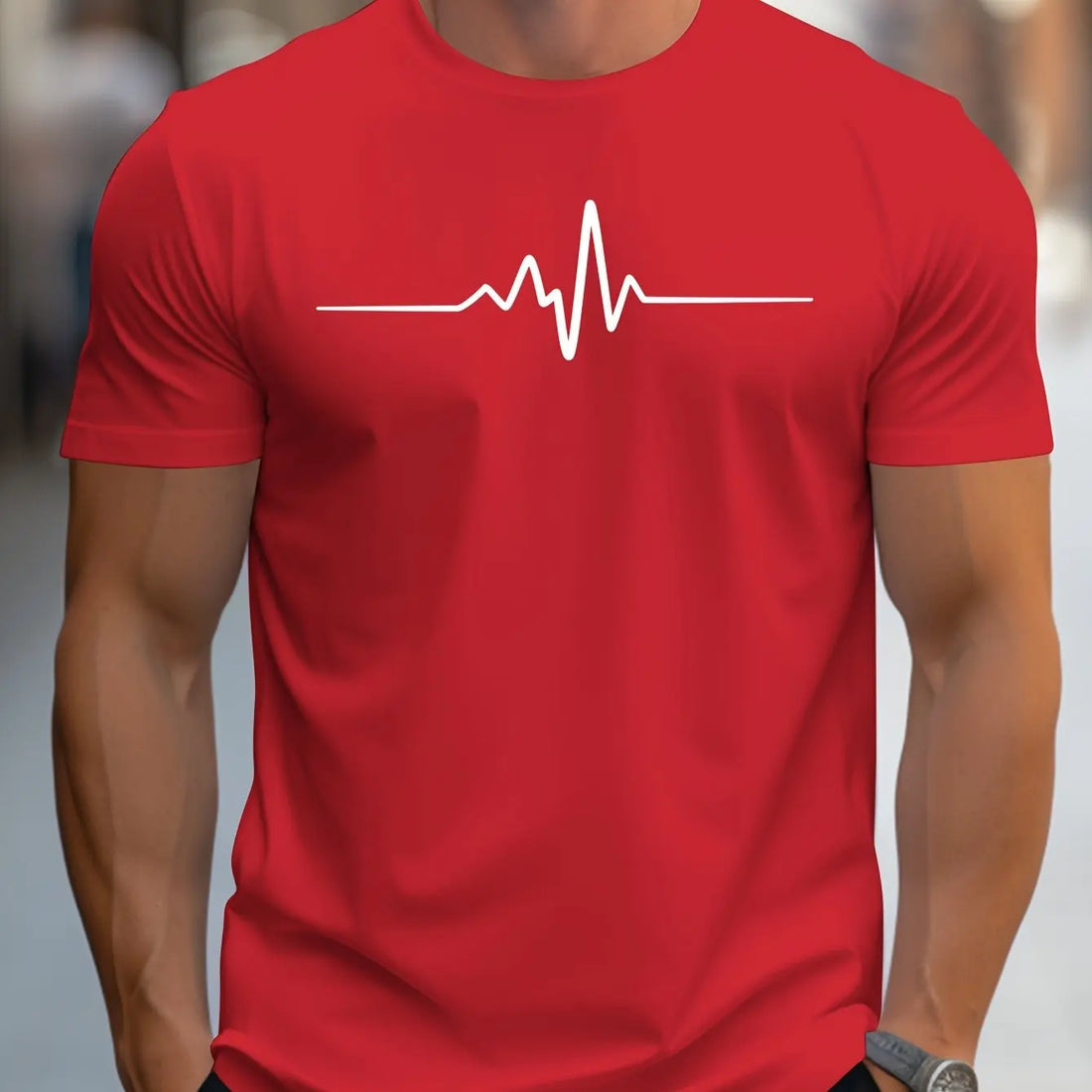 Men'S 100% Cotton Summer Loose Size Creative Graphic Printed Slim Fit Casual Sports round Neck Short Sleeved T-Shirt Top