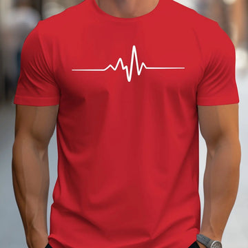 Men'S 100% Cotton Summer Loose Size Creative Graphic Printed Slim Fit Casual Sports round Neck Short Sleeved T-Shirt Top