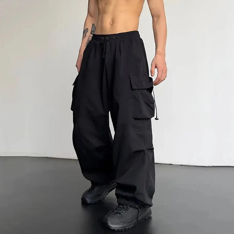 Casual Wide-Leg Cargo Pants
