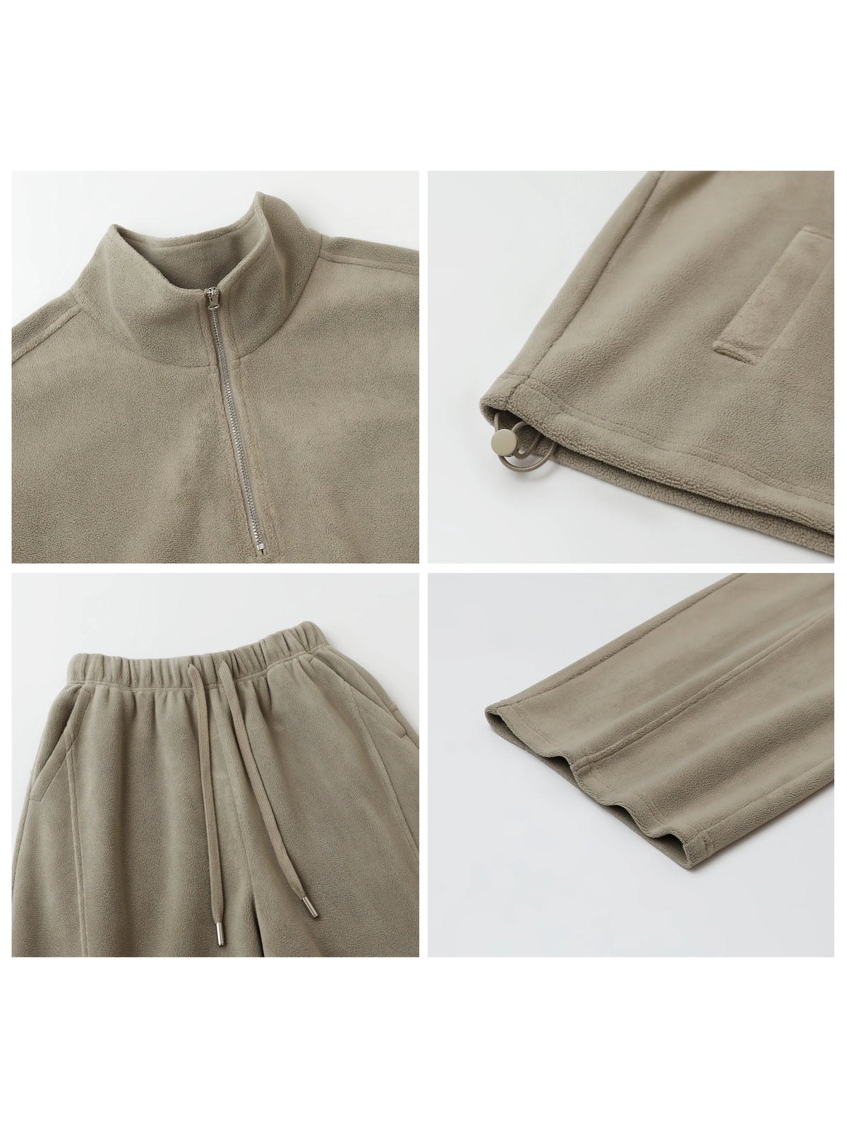 Women Sweatsuit Loose Casual New Granular Velvet Stand Collar Female Top Pants Set for Woman Sport Autumn Winter 2025