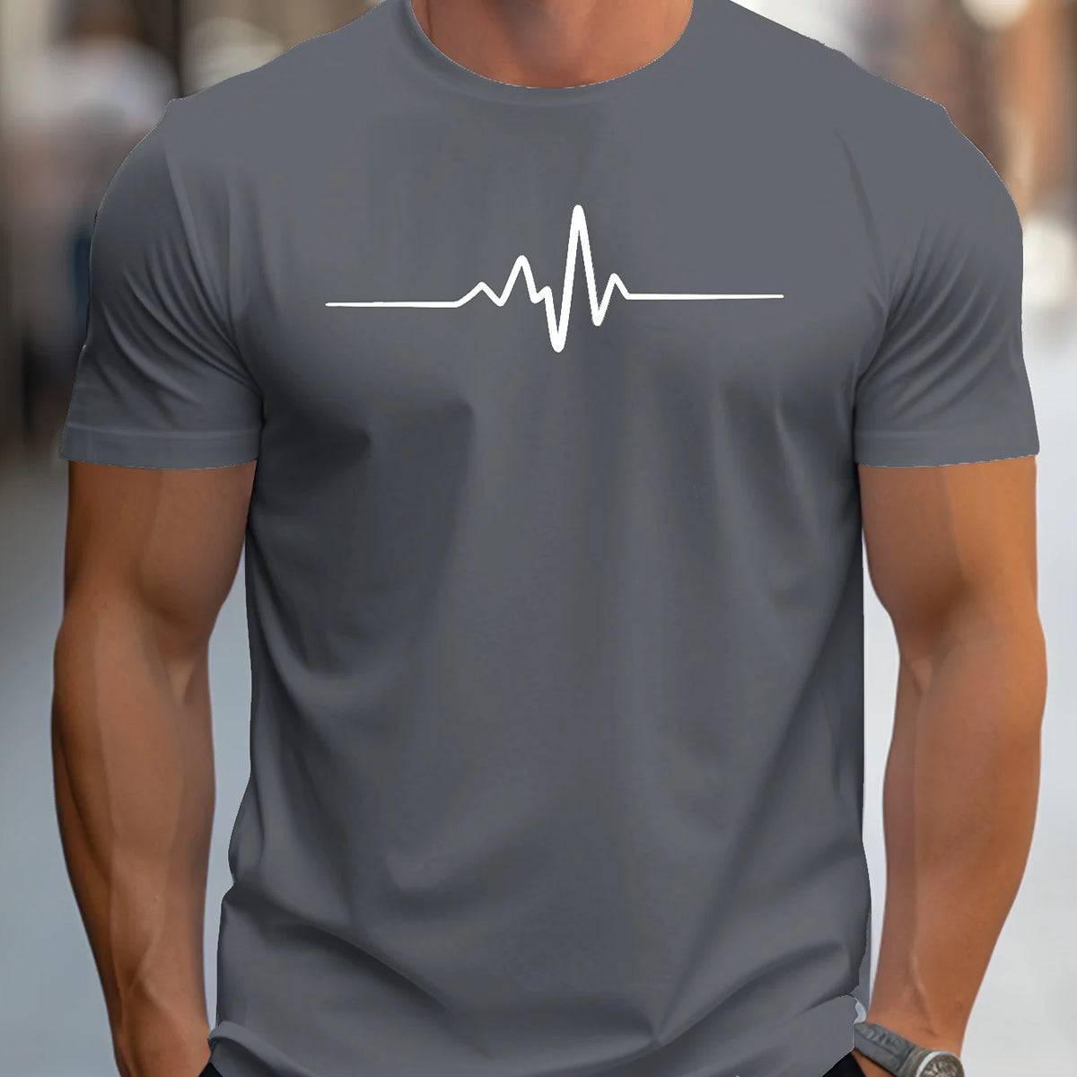 Men'S 100% Cotton Summer Loose Size Creative Graphic Printed Slim Fit Casual Sports round Neck Short Sleeved T-Shirt Top