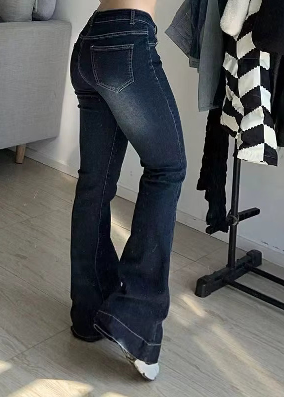 Vintage Low Waist Flare Denim Jeans