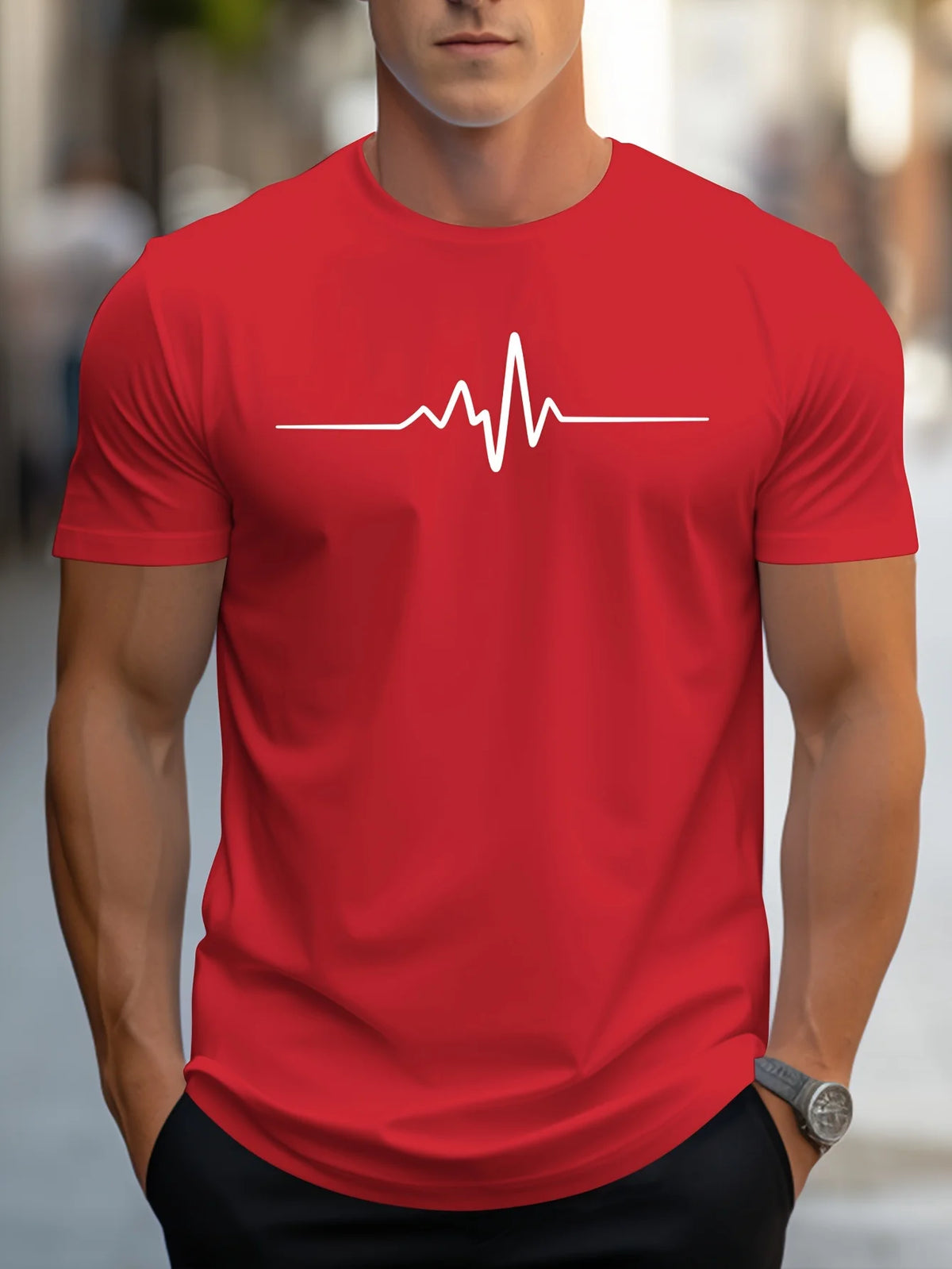 Men'S 100% Cotton Summer Loose Size Creative Graphic Printed Slim Fit Casual Sports round Neck Short Sleeved T-Shirt Top