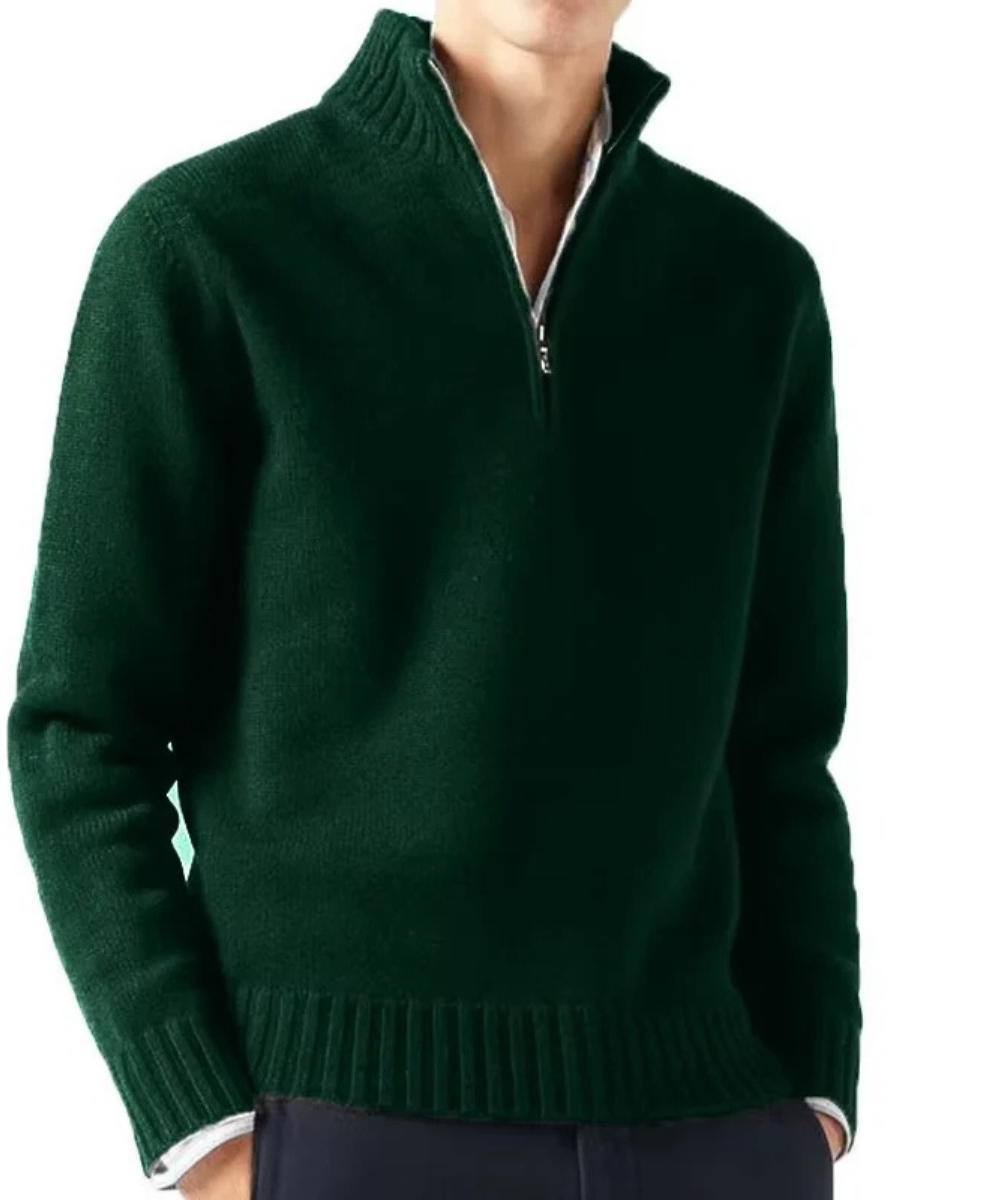 Solid Color Turtleneck Sweater