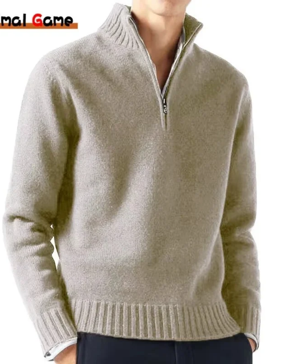 Solid Color Turtleneck Sweater