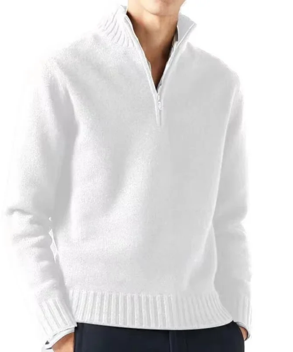 Solid Color Turtleneck Sweater