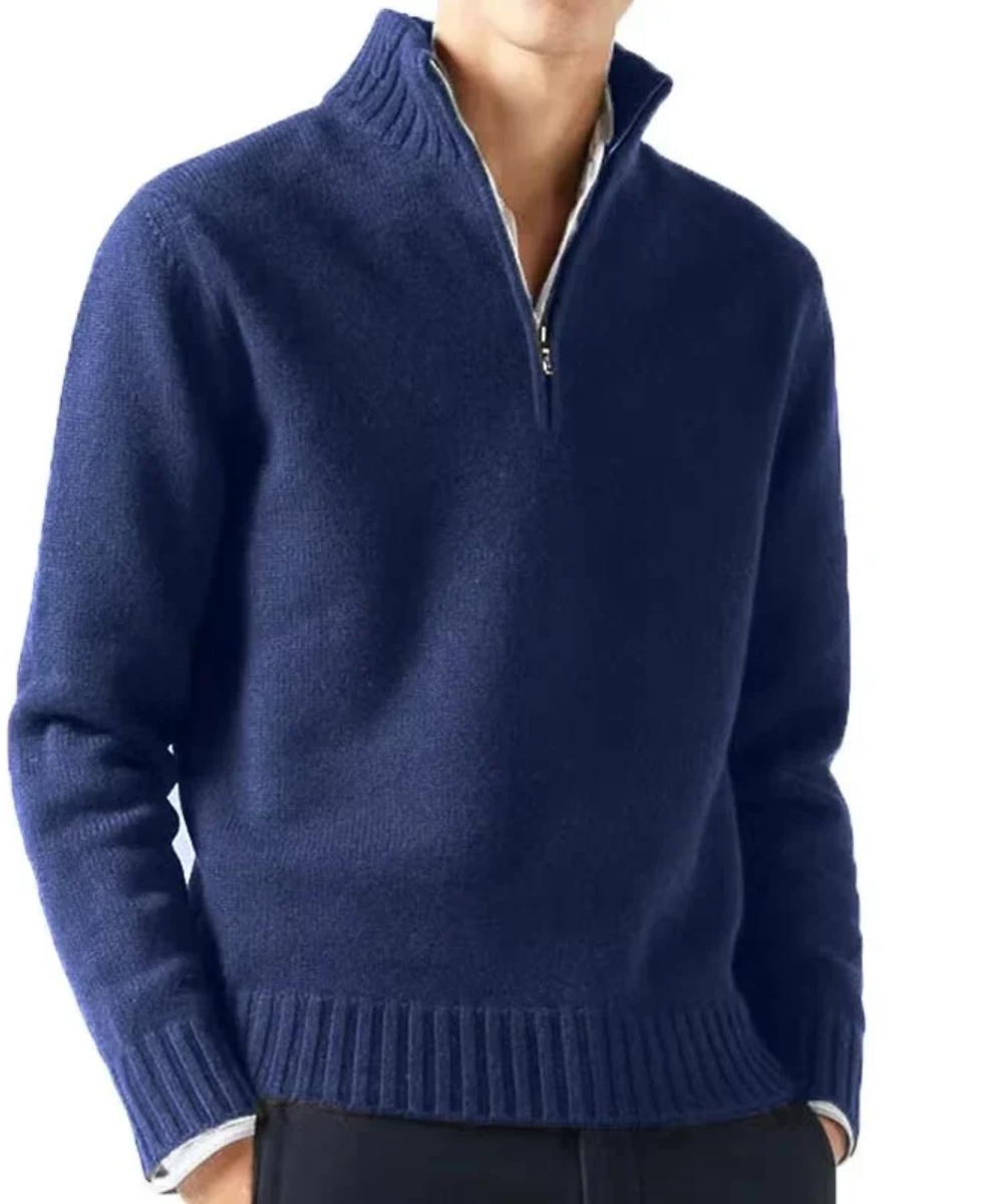 Solid Color Turtleneck Sweater