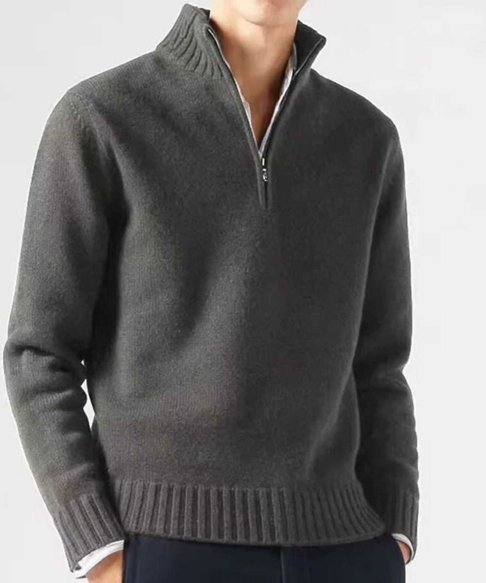 Solid Color Turtleneck Sweater