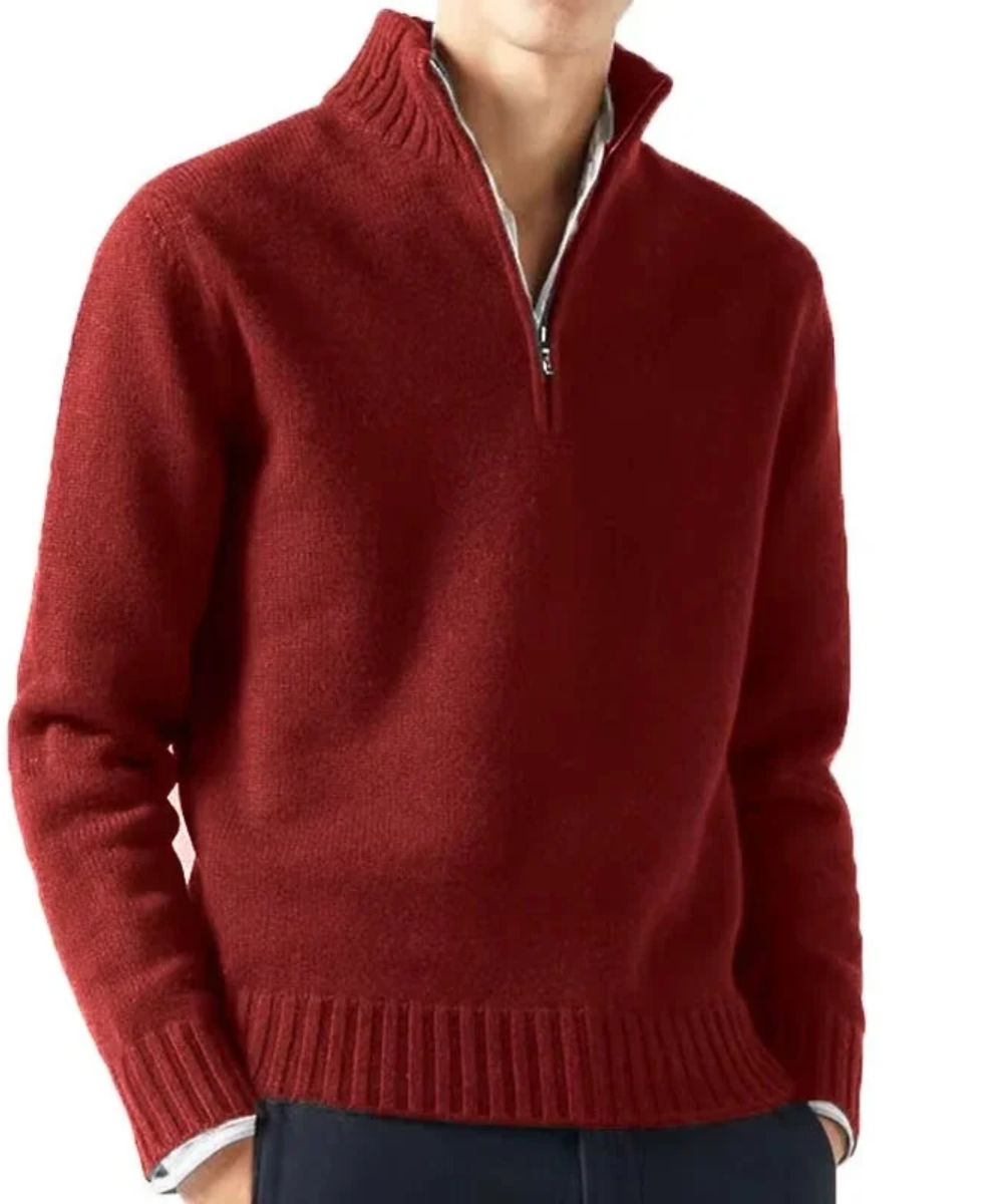 Solid Color Turtleneck Sweater