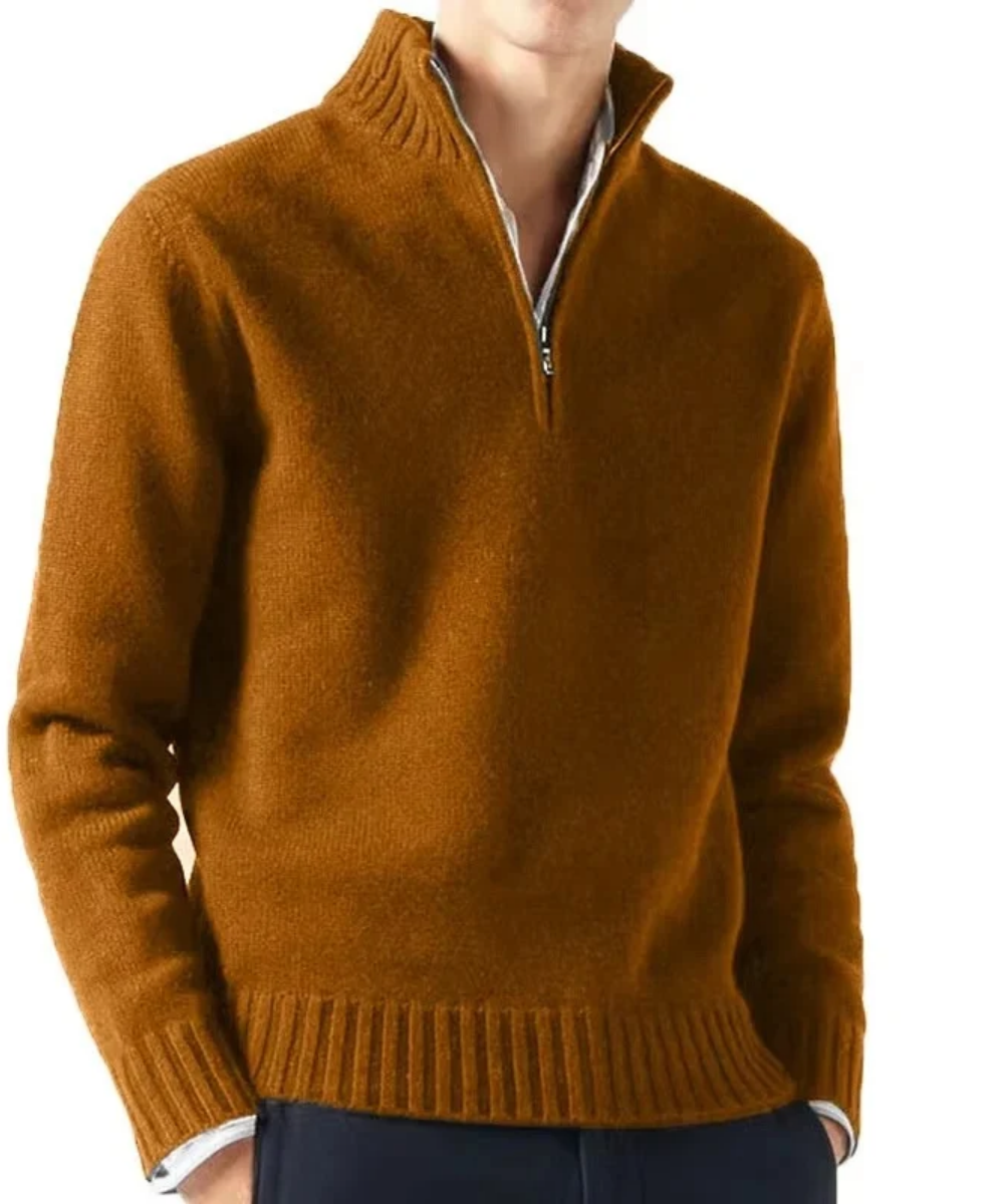 Solid Color Turtleneck Sweater