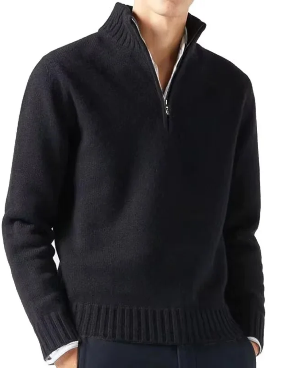 Solid Color Turtleneck Sweater