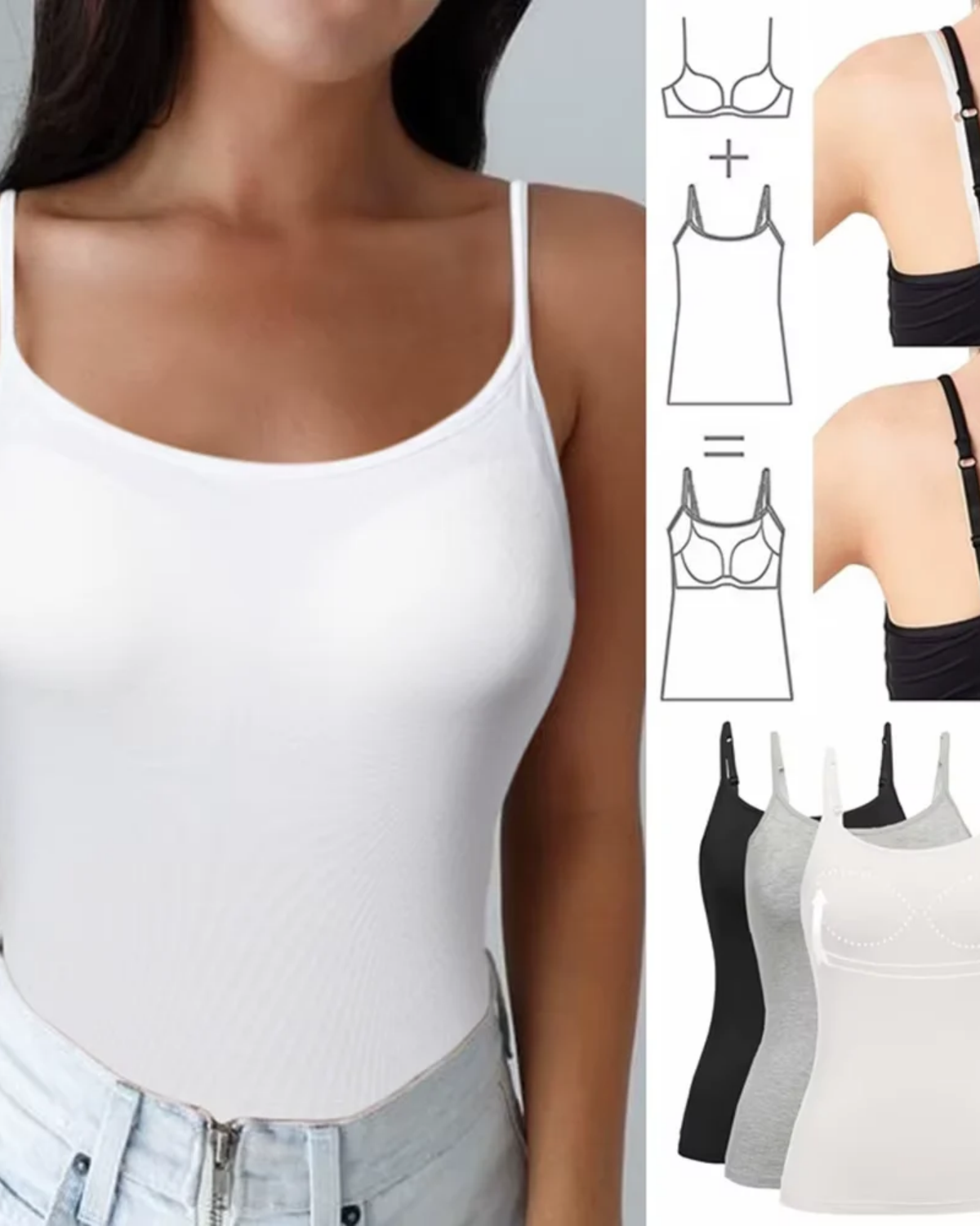 Camisole Tank Top with Bra