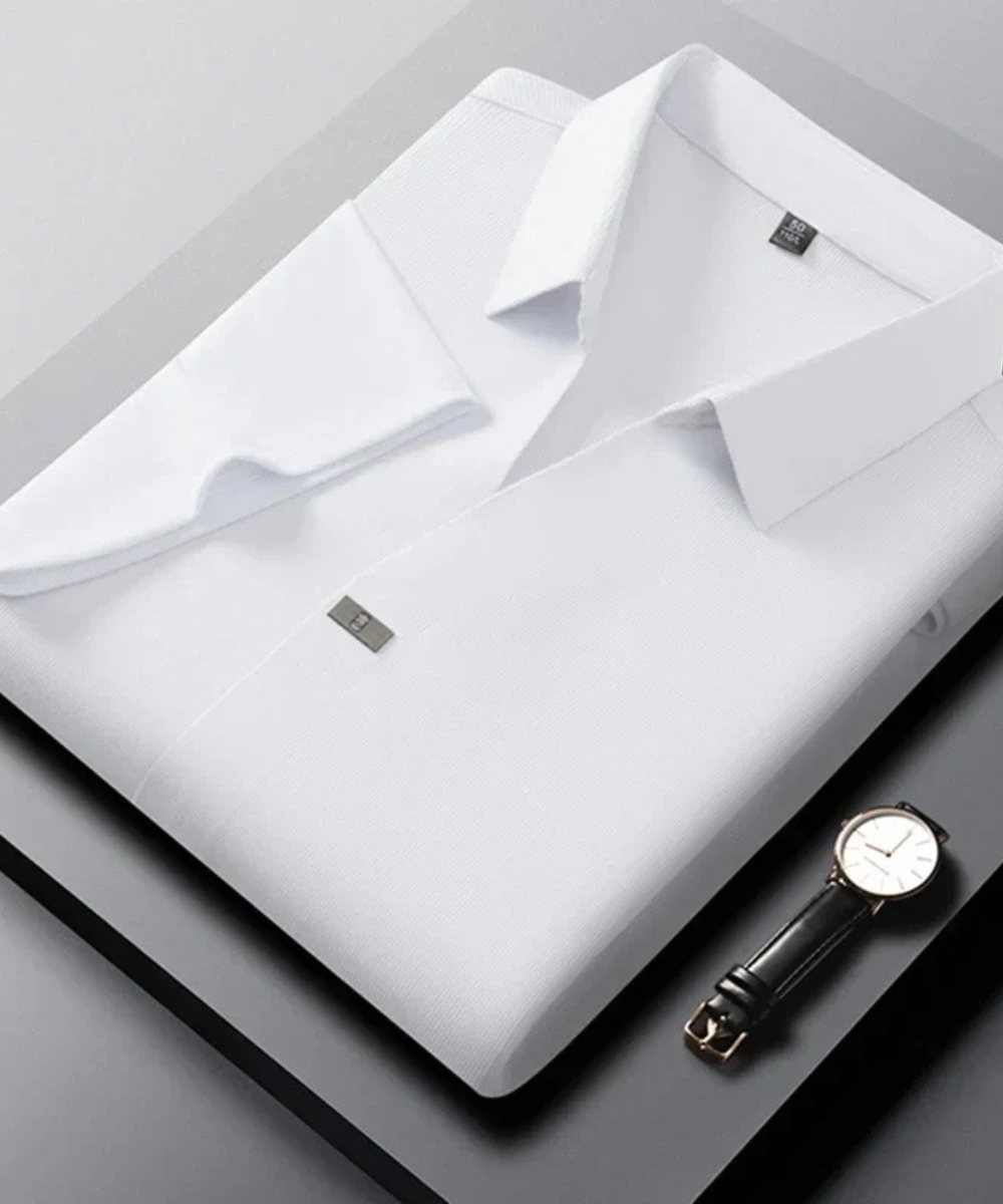 Solid Color Short Sleeve Polo Shirt