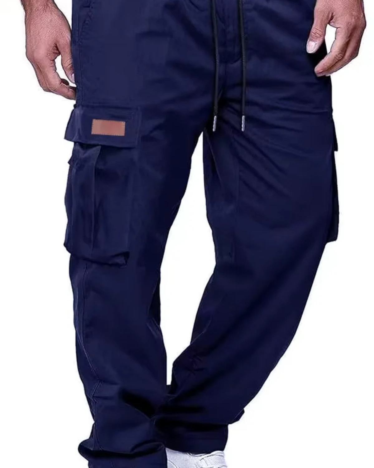 Multi-Pocket Drawstring Work Pants