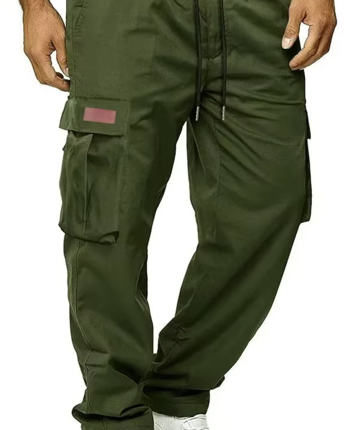 Multi-Pocket Drawstring Work Pants