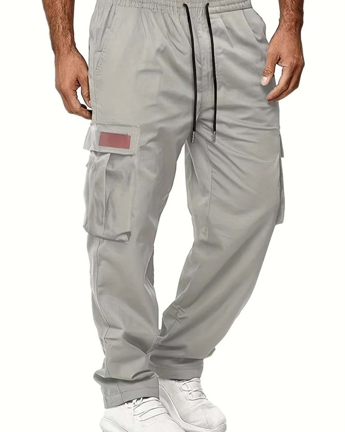 Multi-Pocket Drawstring Work Pants