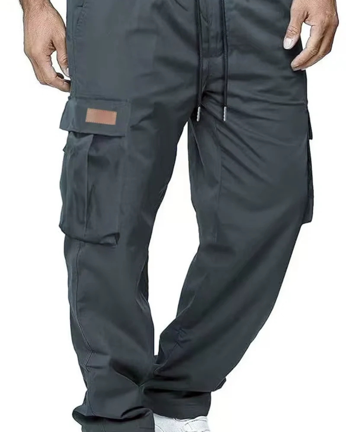 Multi-Pocket Drawstring Work Pants