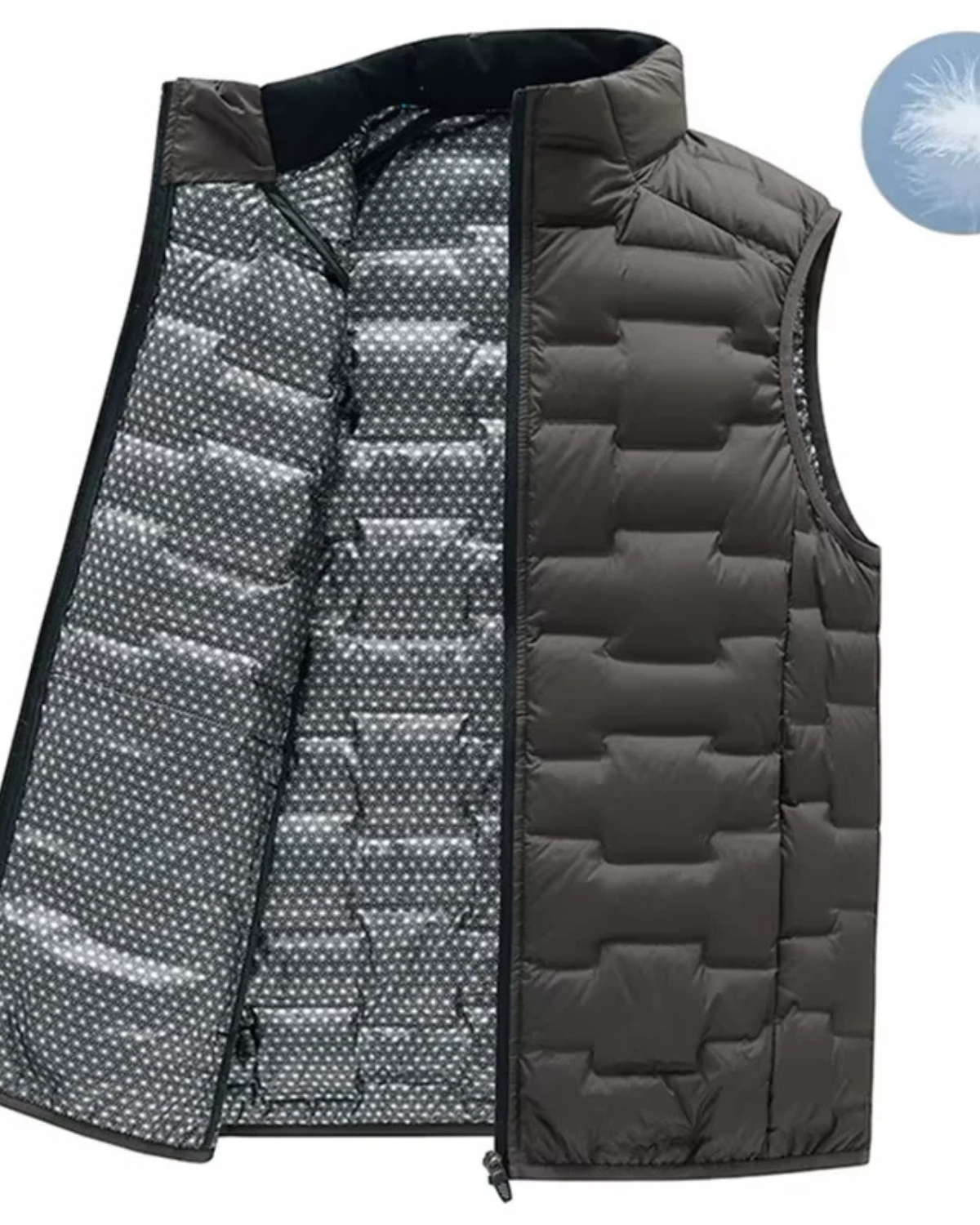 Stand Collar Down Puffer Vest