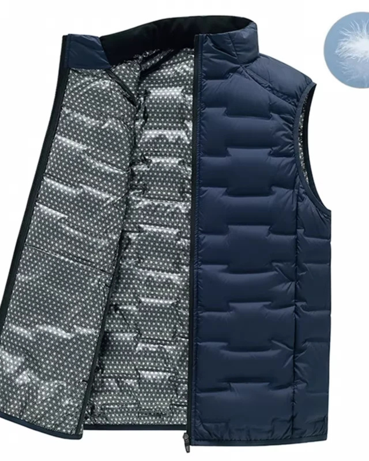 Stand Collar Down Puffer Vest