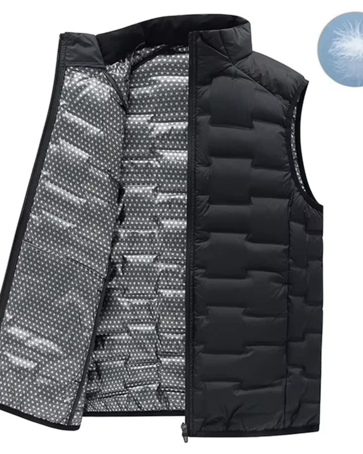 Stand Collar Down Puffer Vest
