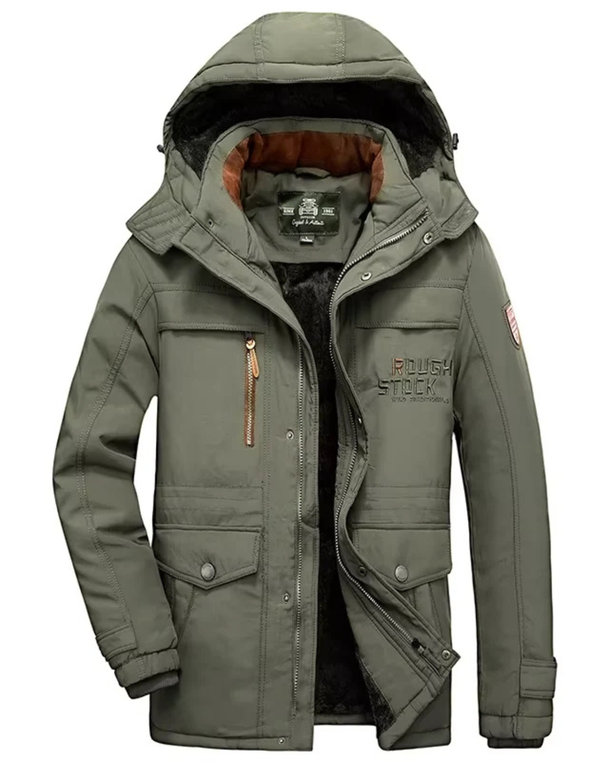 Thick Winter Fur-Lined Parka Coat