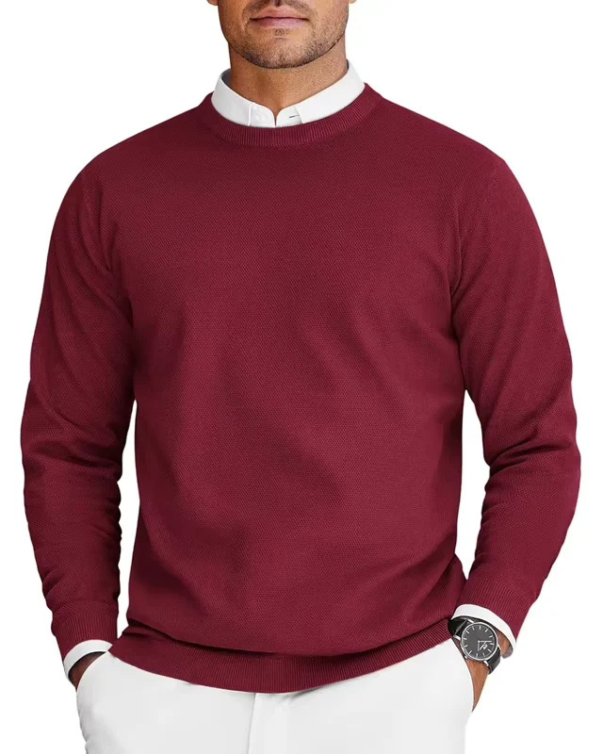 Oversized Knit Crew Neck Sweater