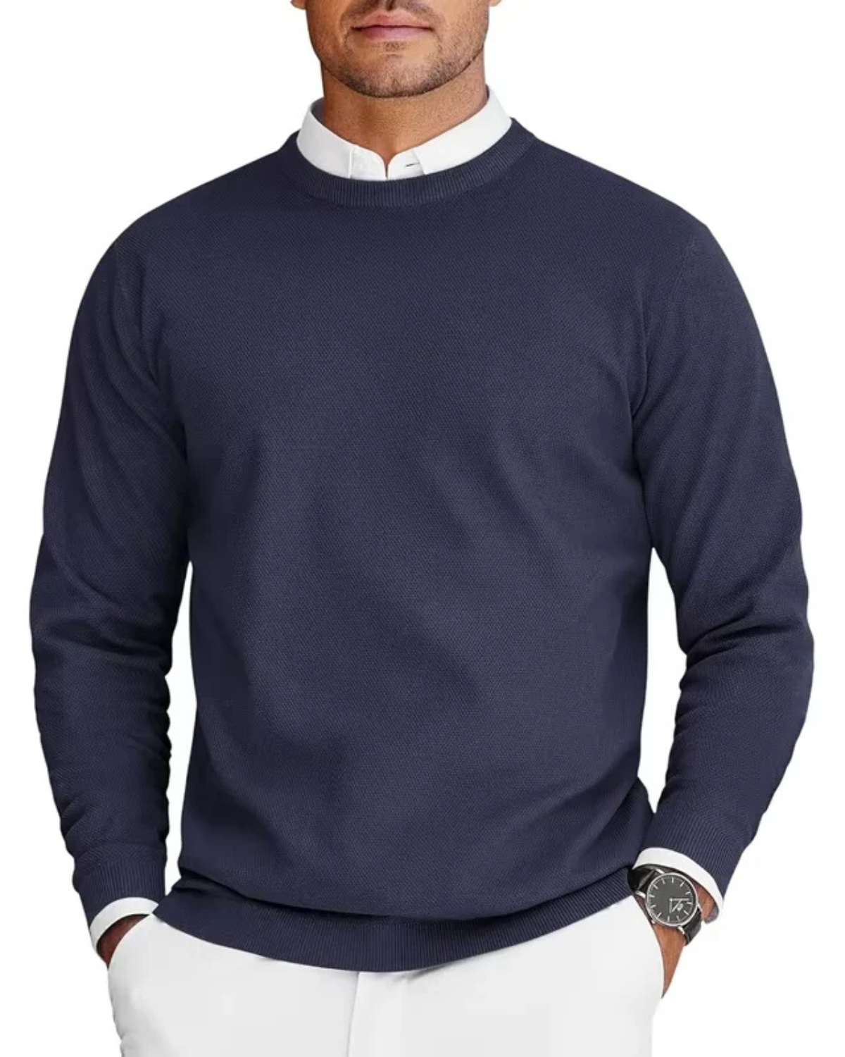 Oversized Knit Crew Neck Sweater