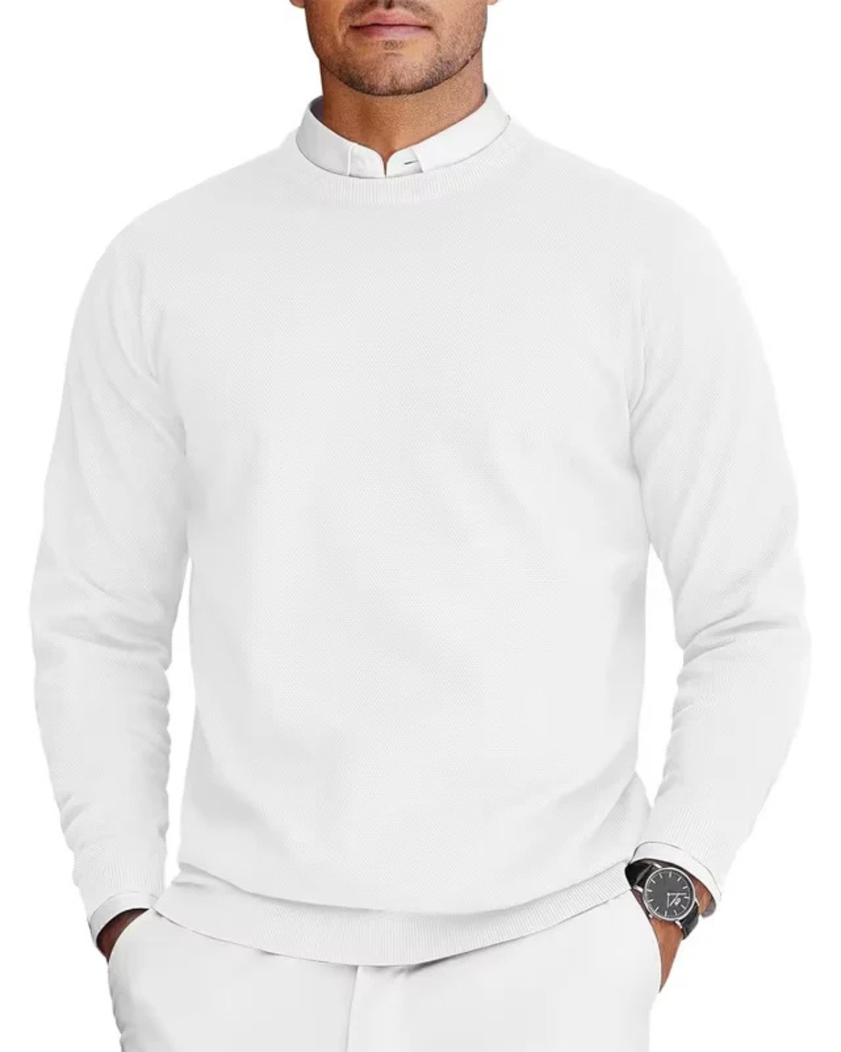 Oversized Knit Crew Neck Sweater