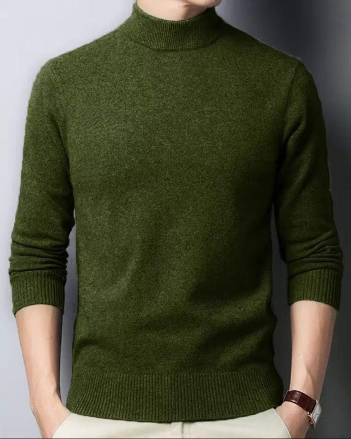 Mock Neck Knit Sweater