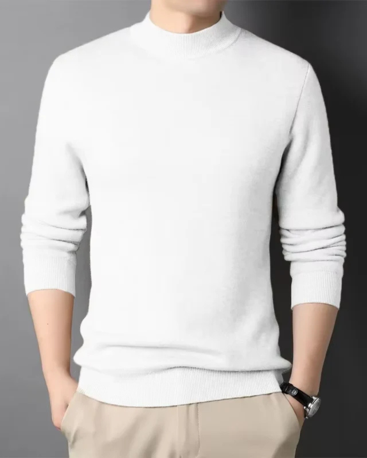 Mock Neck Knit Sweater