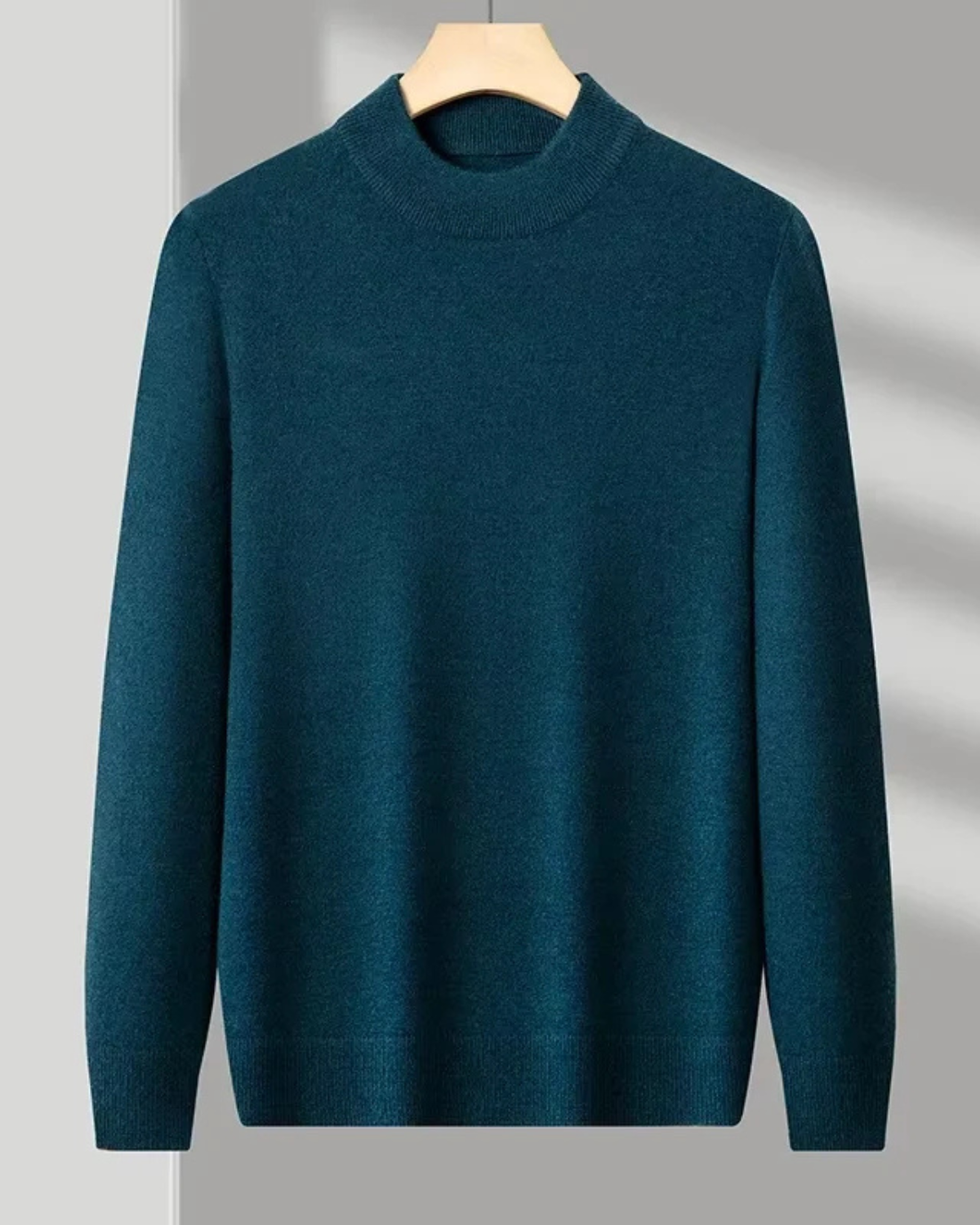 Solid Color Mock Neck Sweater