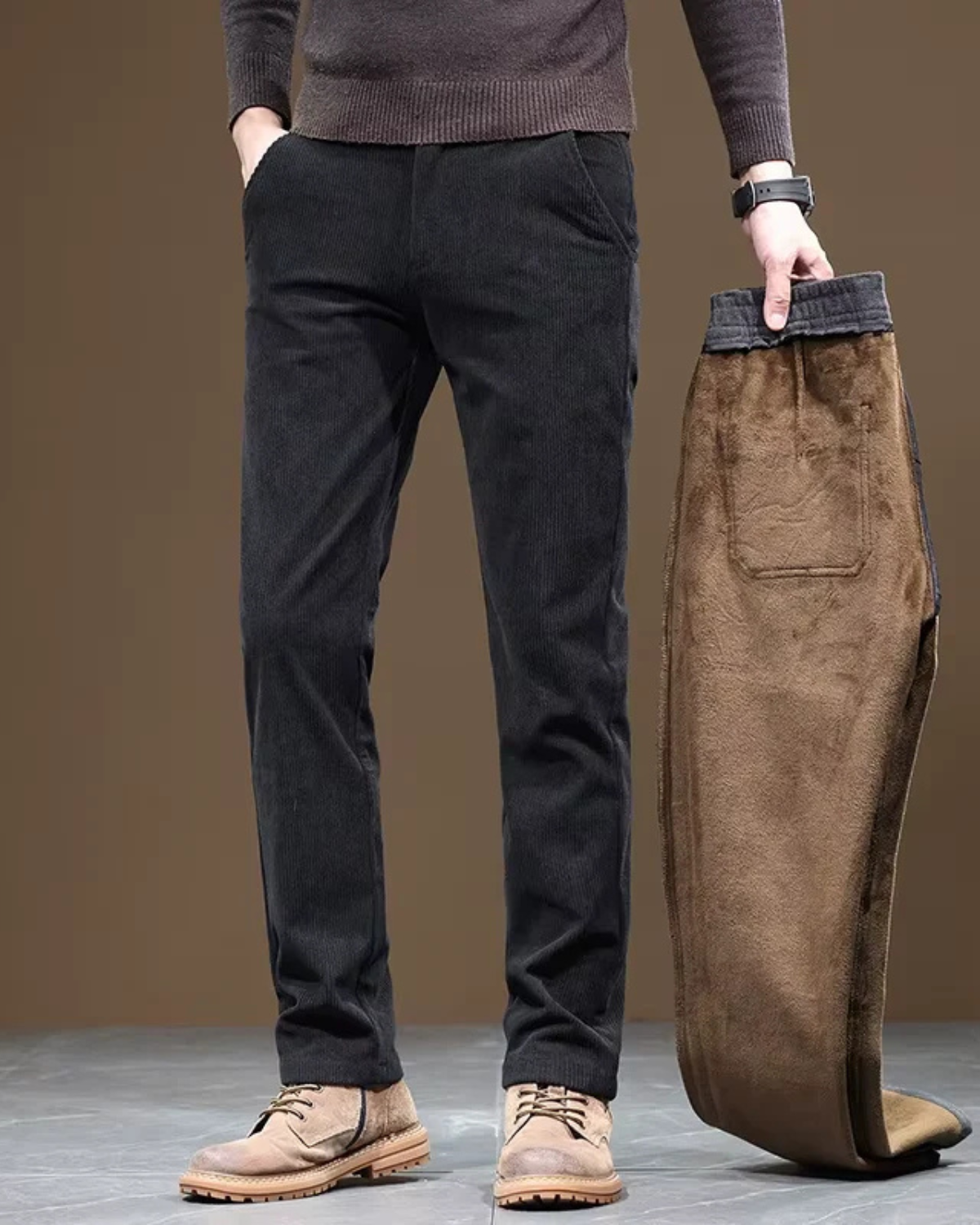 Winter Fleece Corduroy Pants