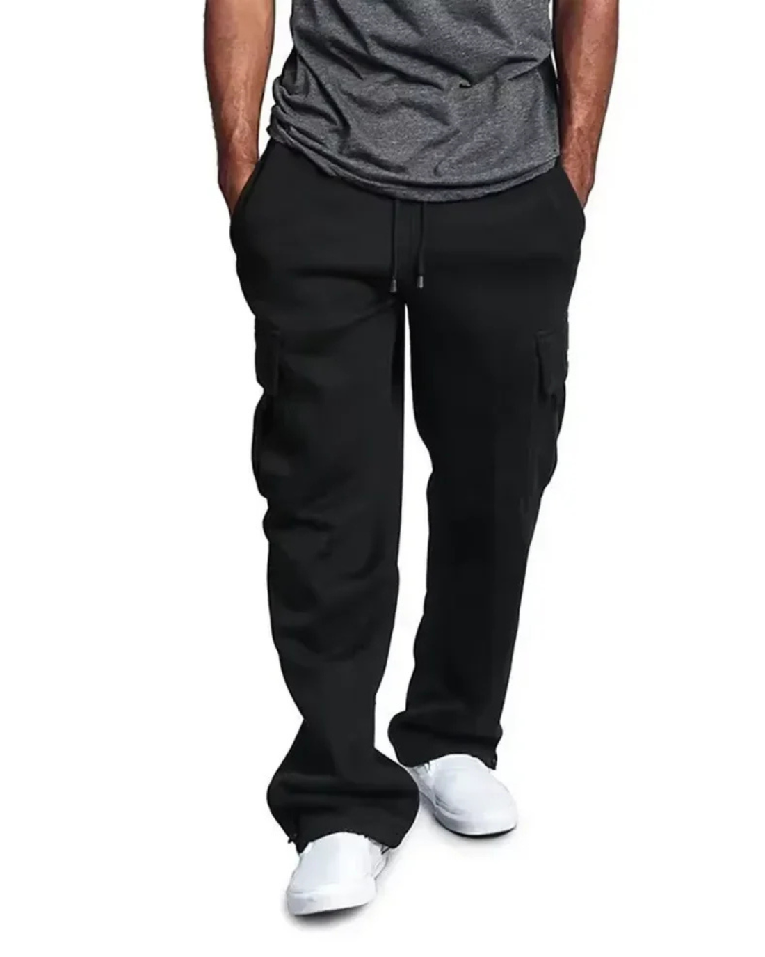 Fleece Cargo Jogger Pants