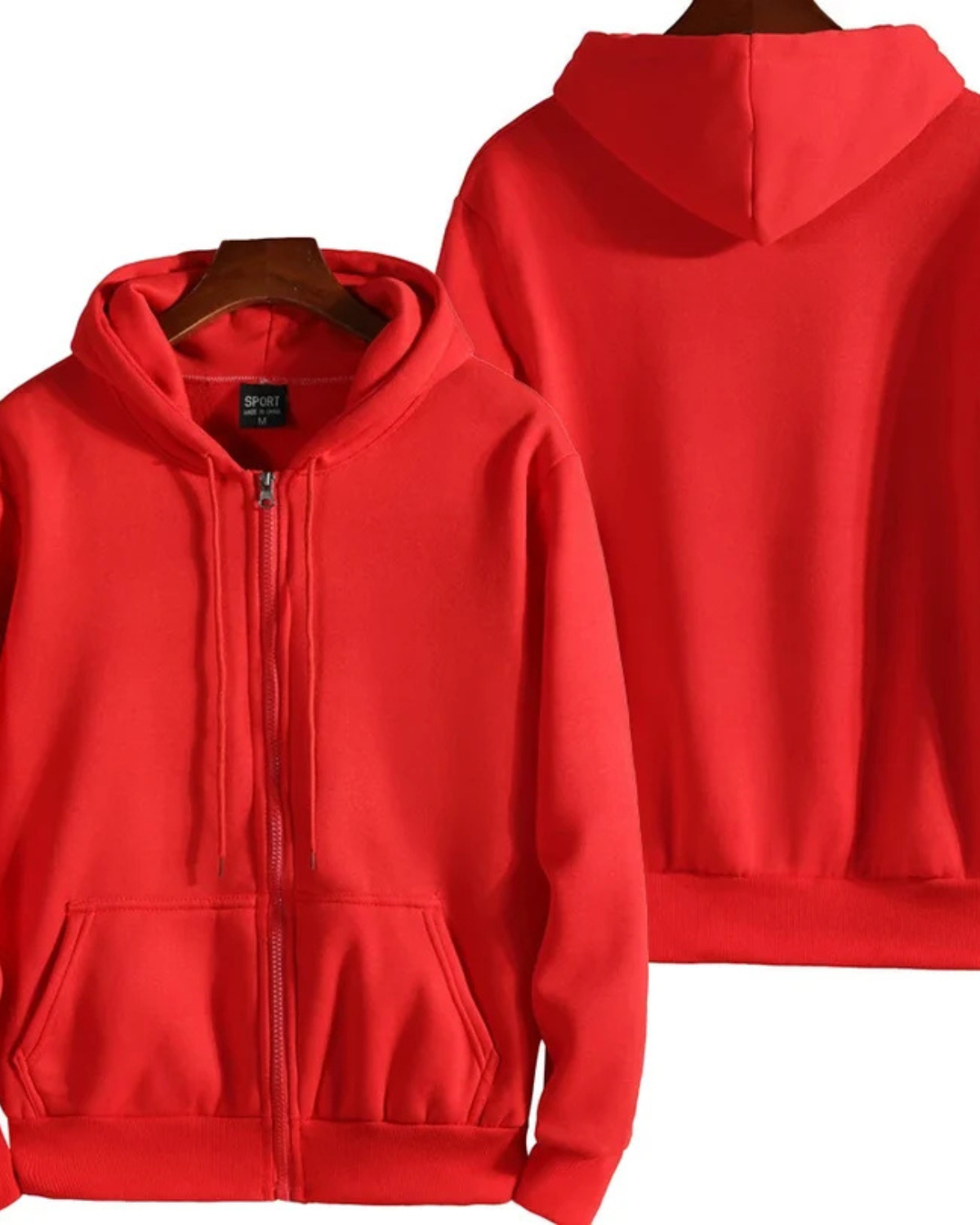 Zipper Hooded Sweatshirt