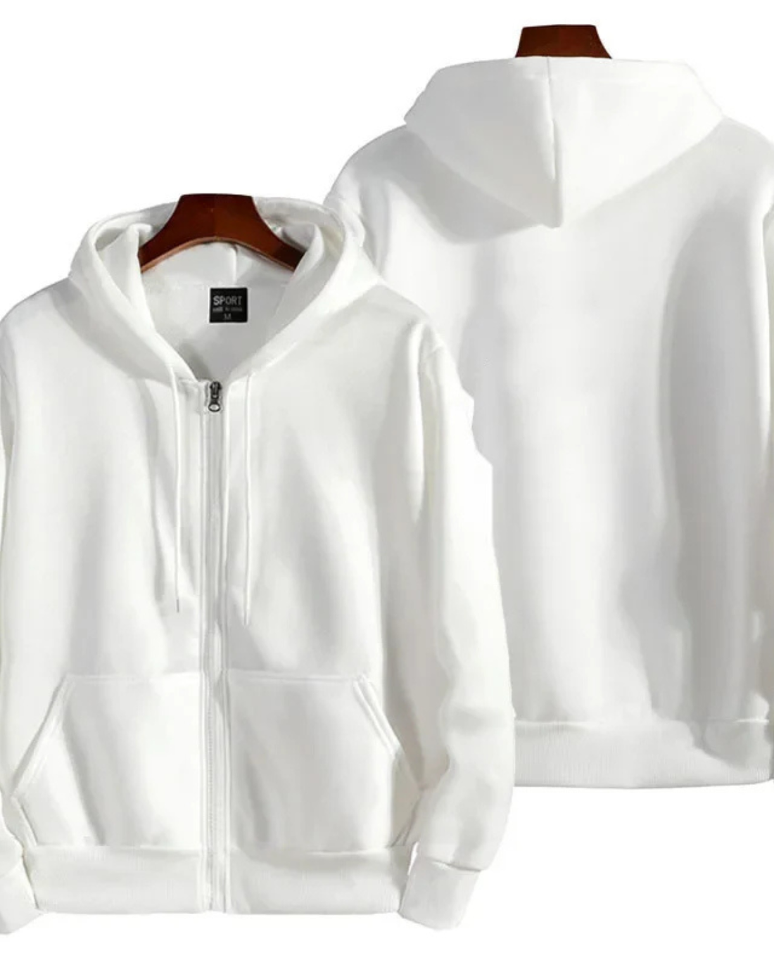 Zipper Hooded Sweatshirt