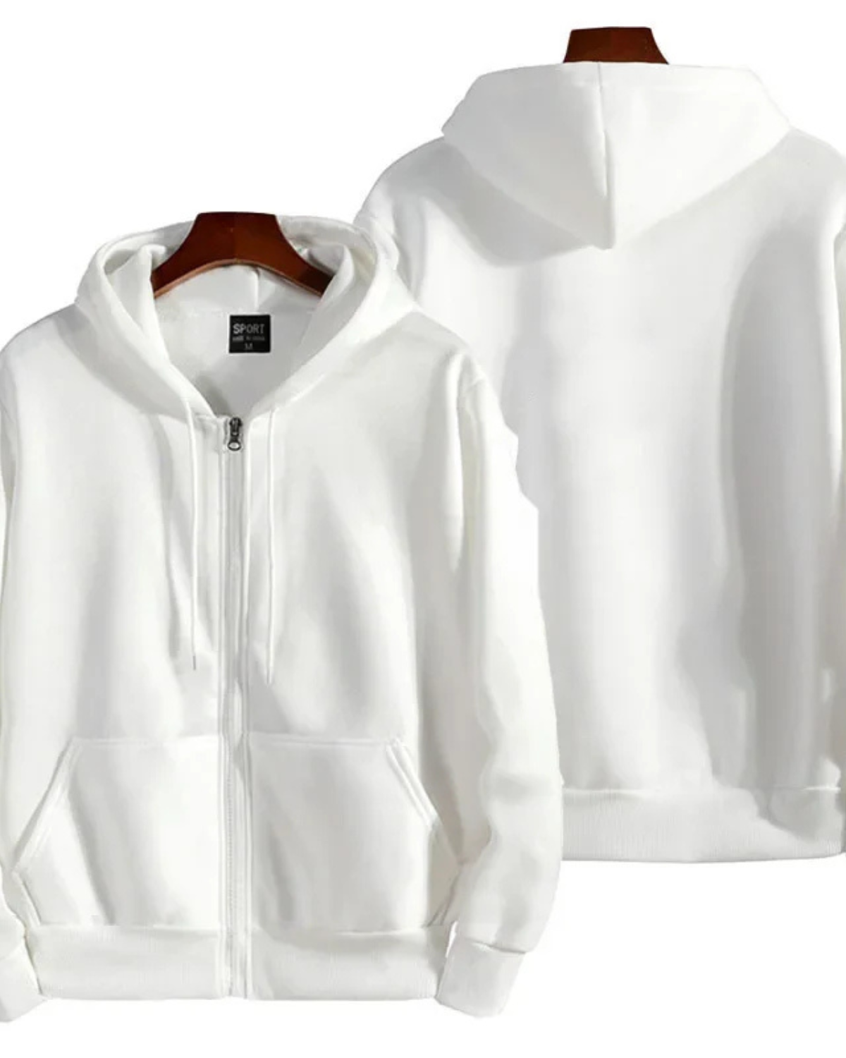 Zipper Hooded Sweatshirt