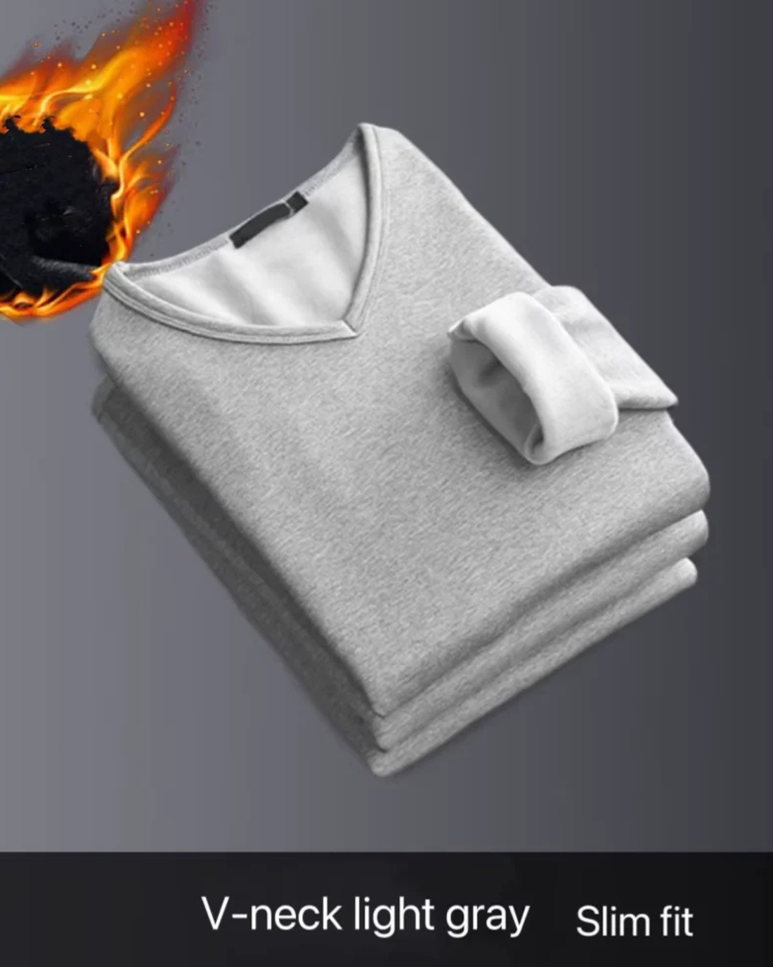 Velvet Thermal V-Neck Shirt