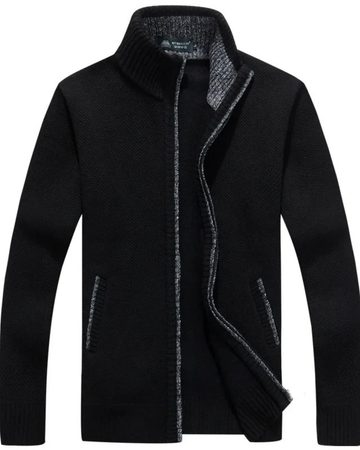 Faux Fur Zipper Sweater Coat