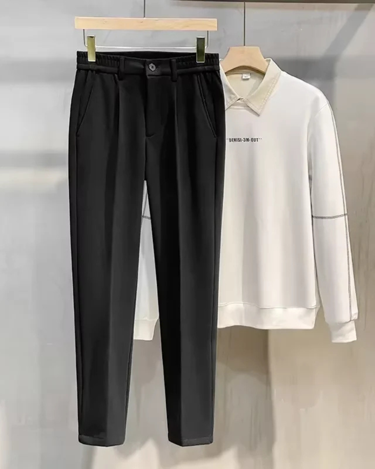 Men’s Woolen Straight Leg Trousers