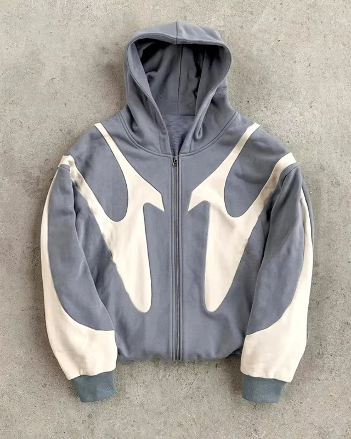 Devil Print Zip-Up Hoodie
