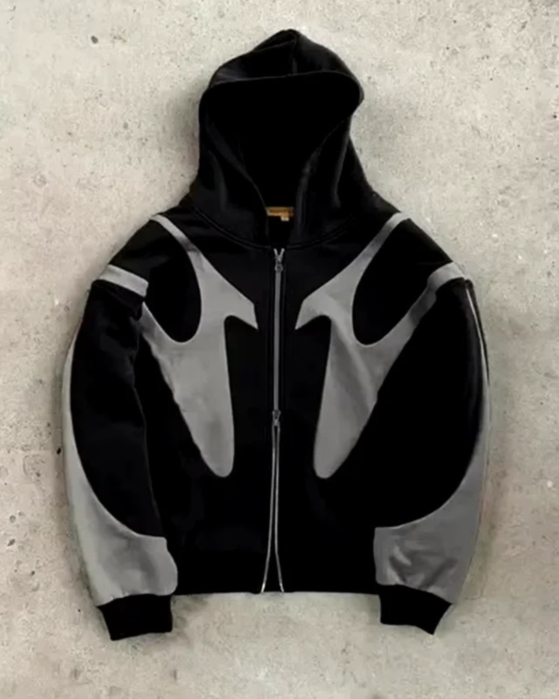 Devil Print Zip-Up Hoodie