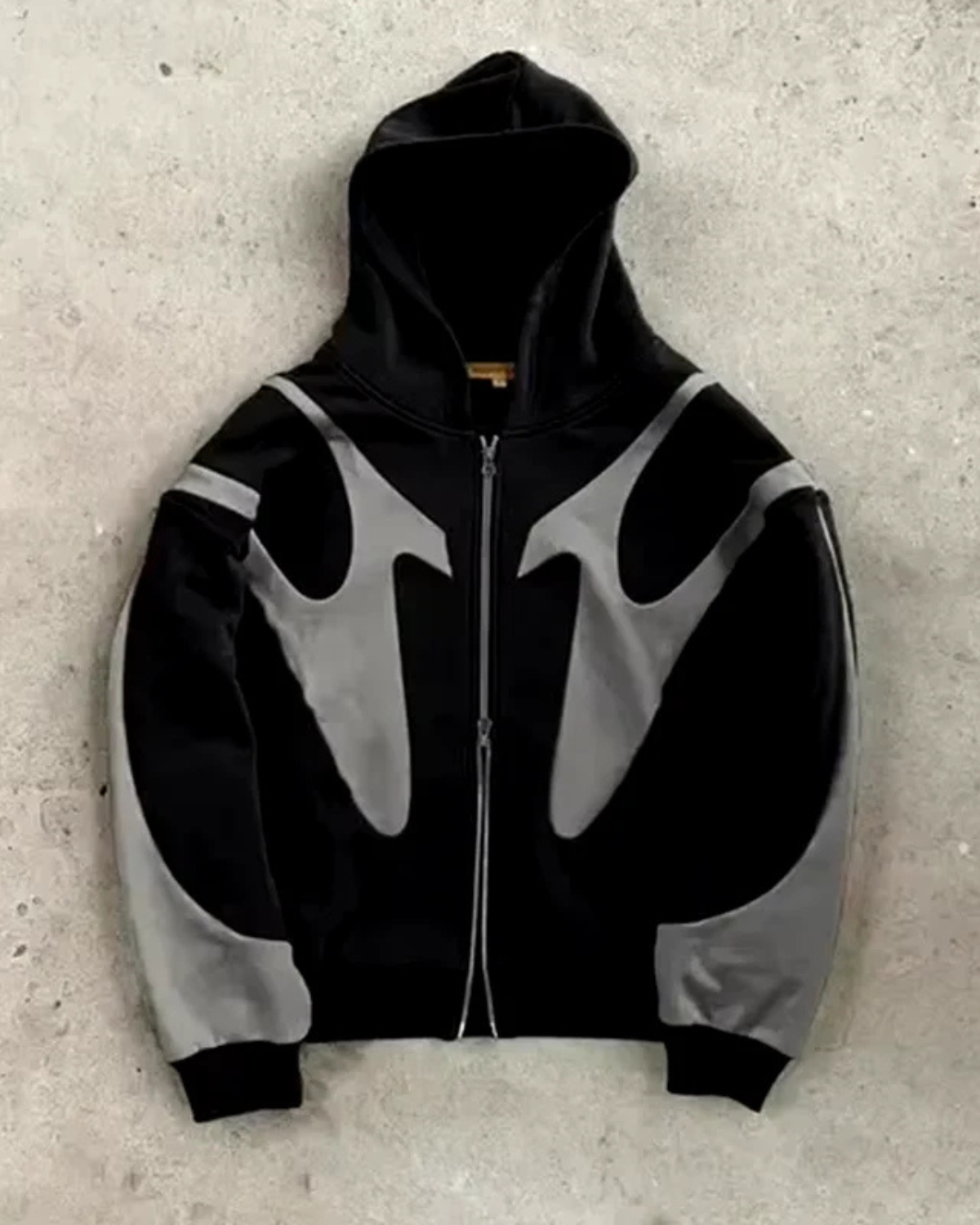 Devil Print Zip-Up Hoodie