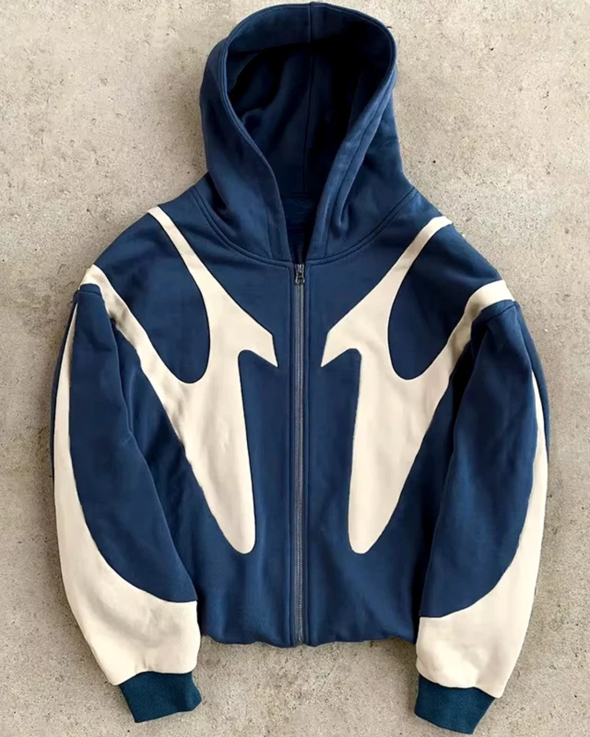 Devil Print Zip-Up Hoodie