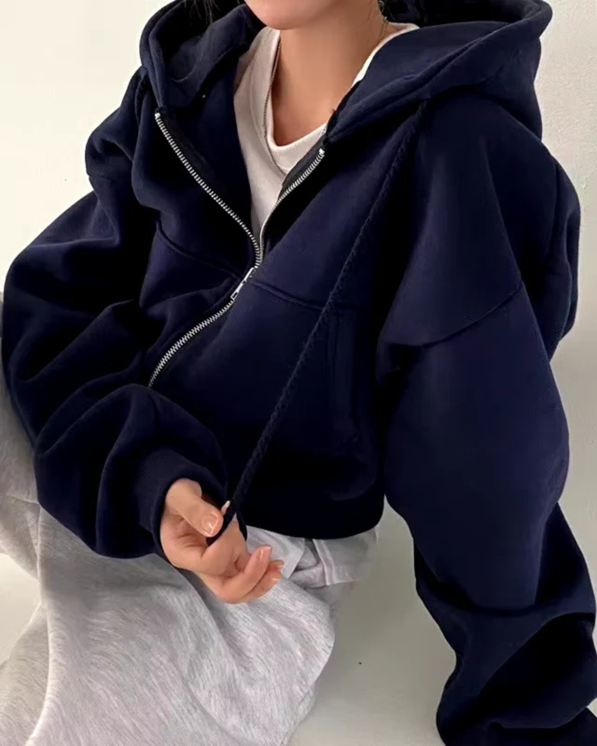 Women’s Cropped Zip-Up Hoodie