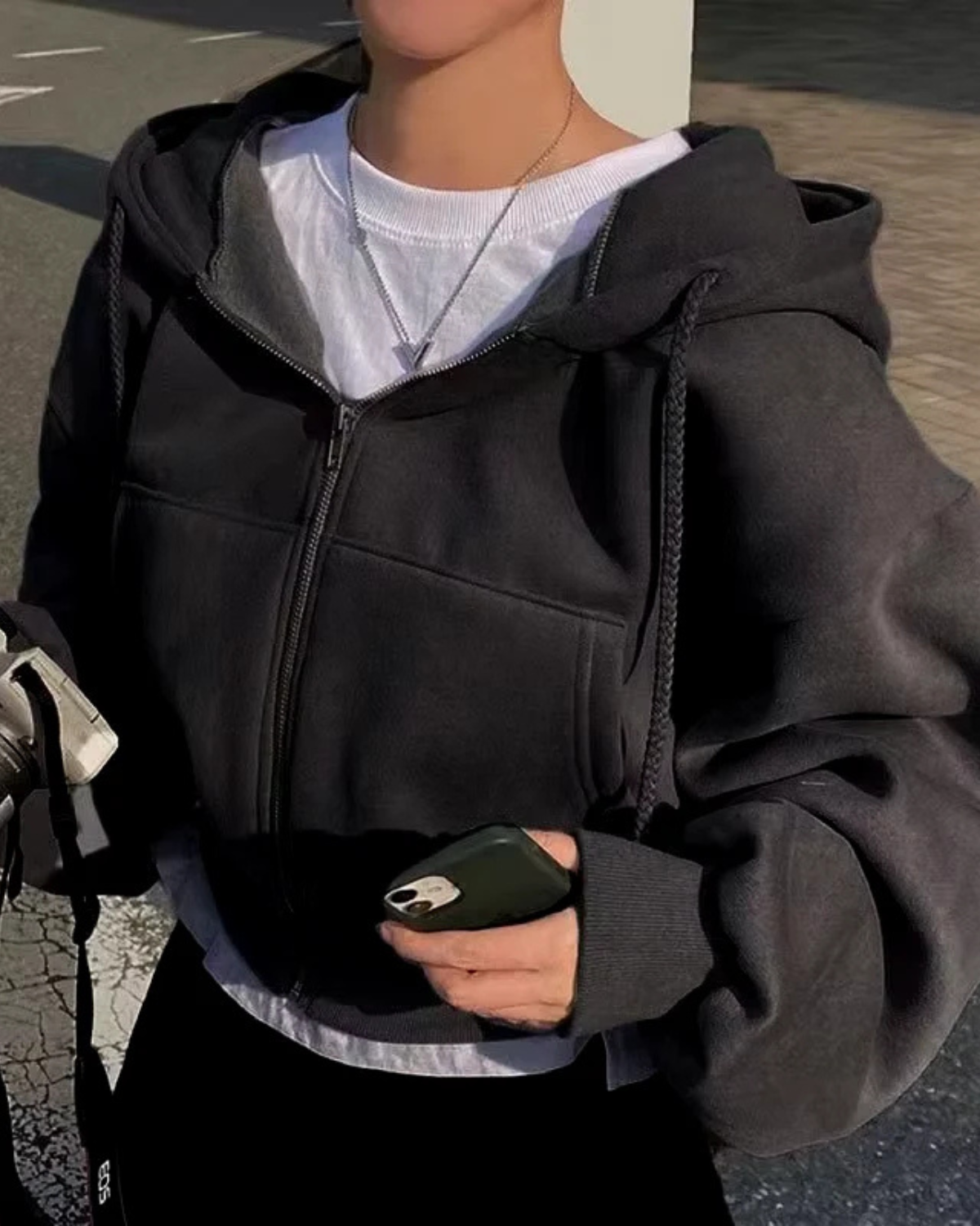 Women’s Cropped Zip-Up Hoodie