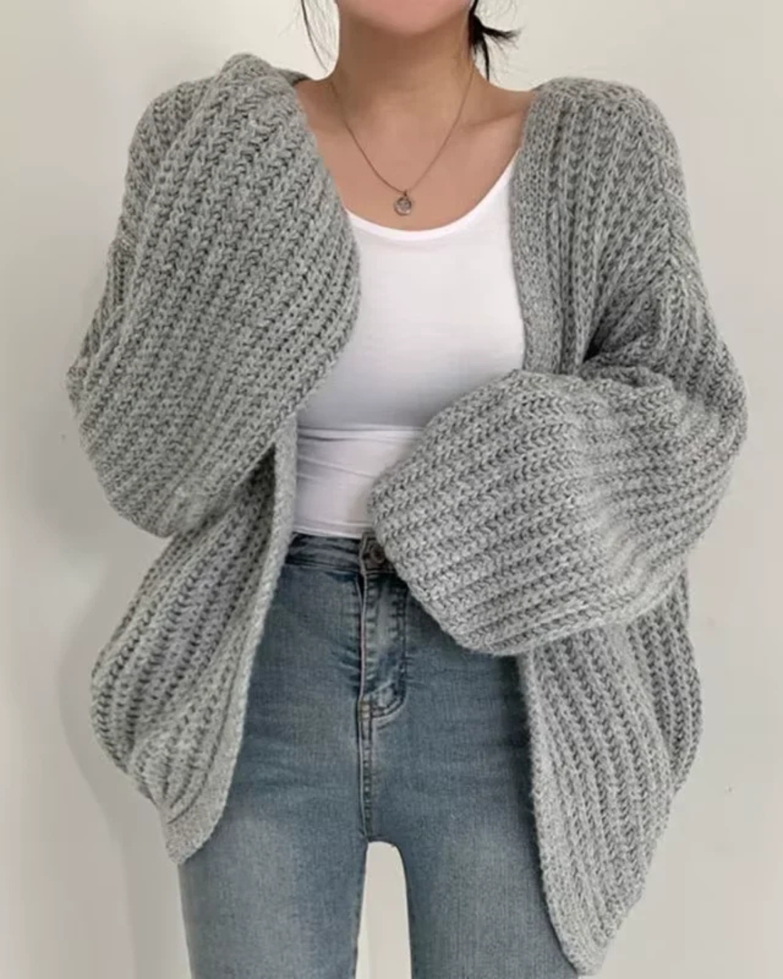 Vintage Lantern Sleeve Cardigan